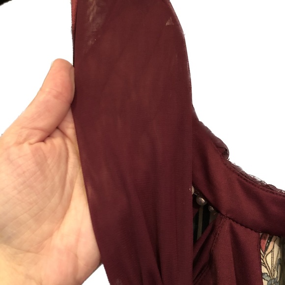 NWT City Triangles Maroon Beaded Maxi Dress Size 9 - Picture 2 of 6